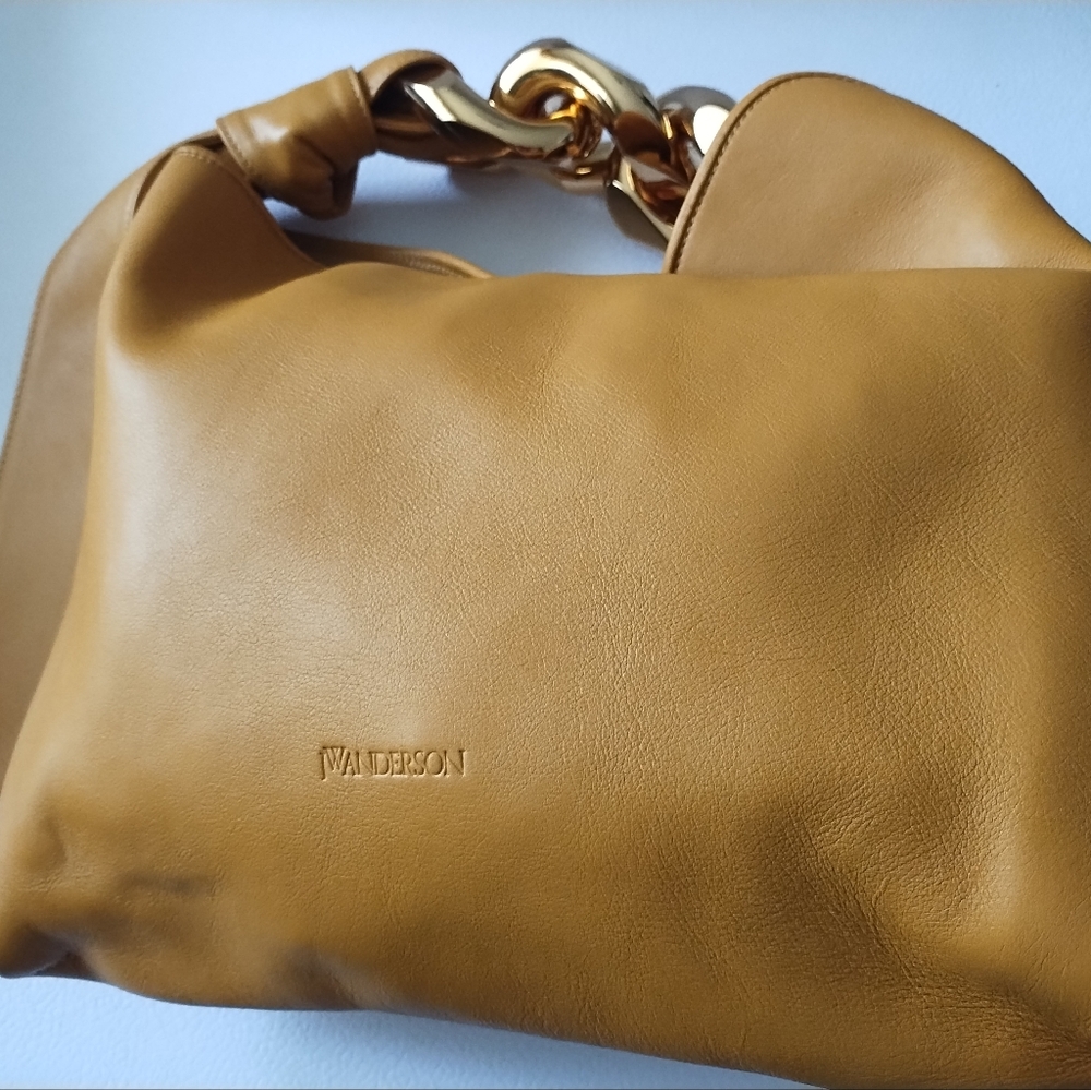 J W ANDERSON CHAIN LINK LEATHER HOBO BAG